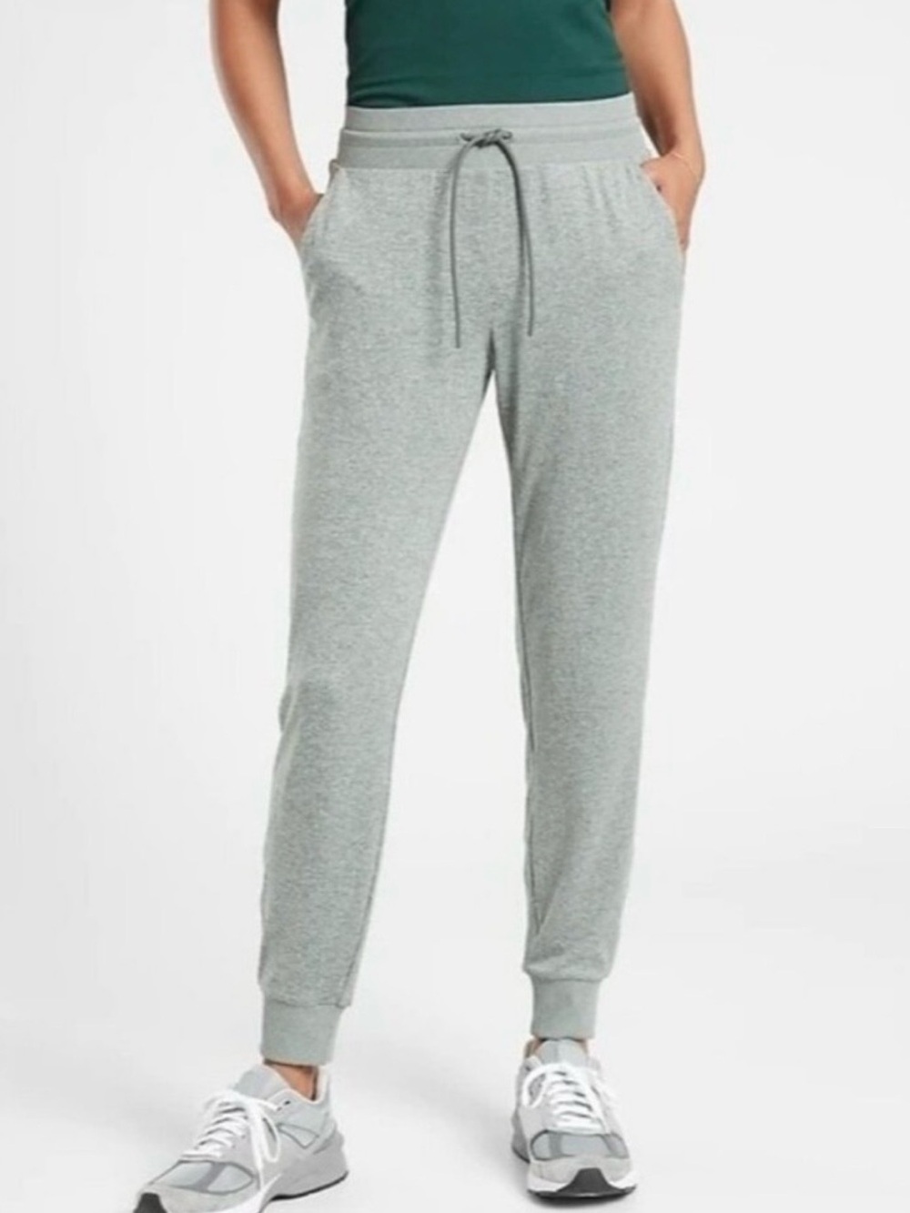 Athleta Uptempo Joggers Heather Green, size S, like new!
